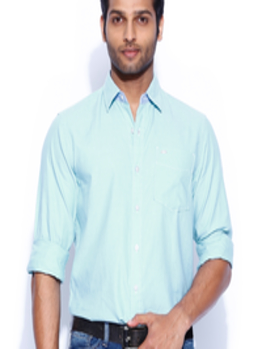 Buy Lee Men Blue Slim Fit Casual Shirt - Shirts for Men 704863 | Myntra