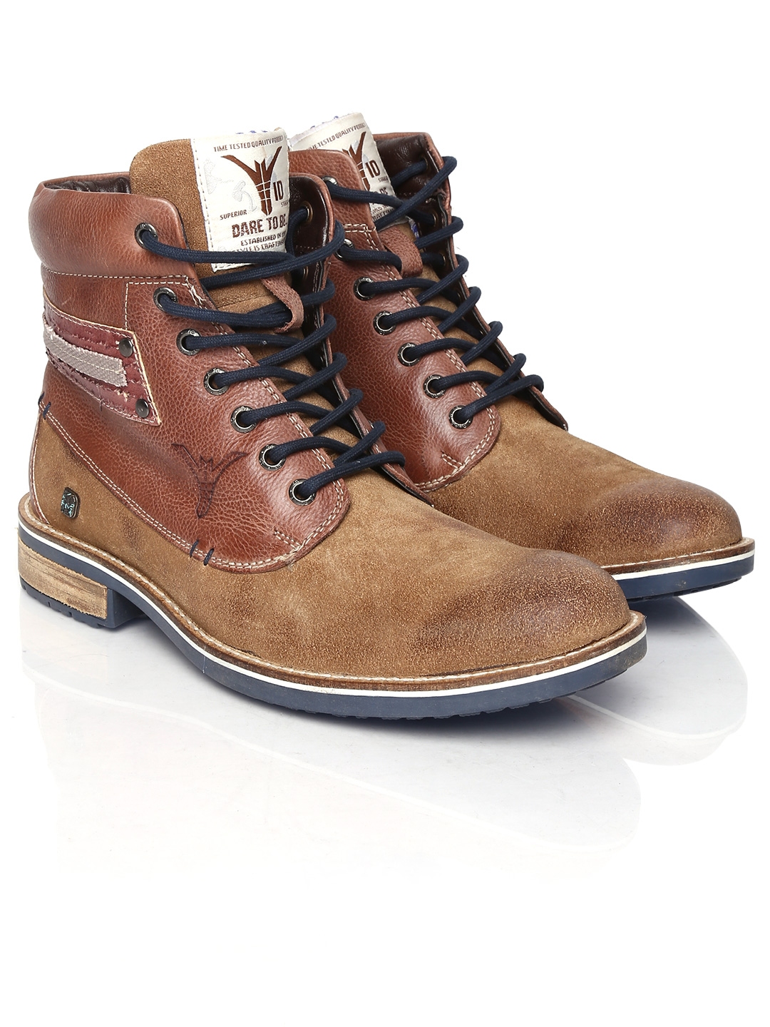 mens brown leather boots size 7
