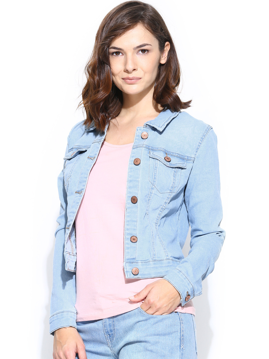 Buy Vero Moda Women Light Blue Denim Jacket Jackets for Women 706966