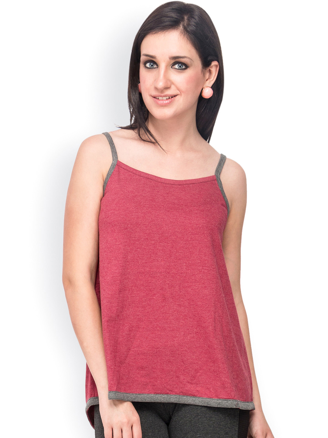 maroon spaghetti strap top