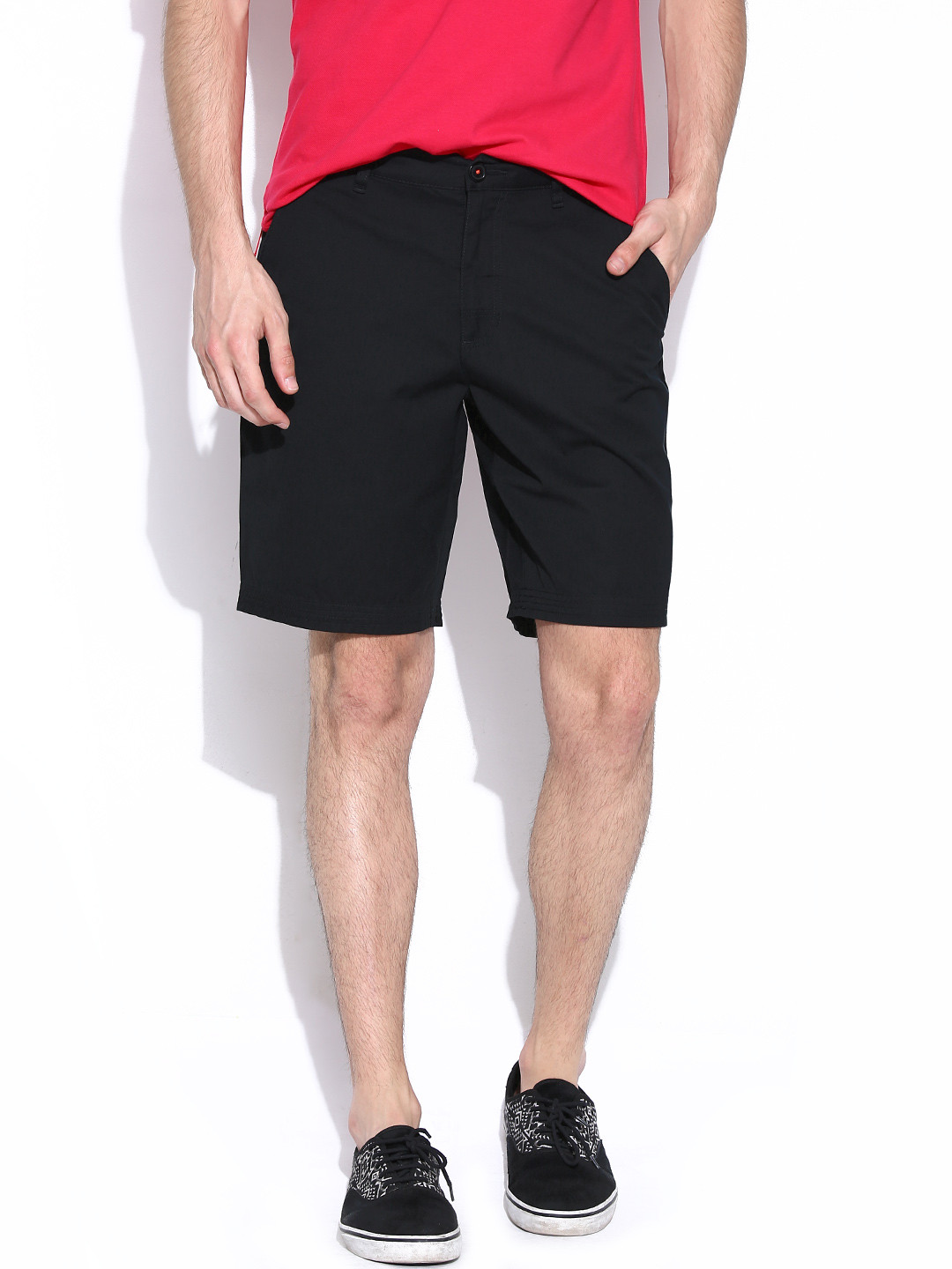 Buy Wills Lifestyle Men Black Shorts Shorts for Men 710112 Myntra