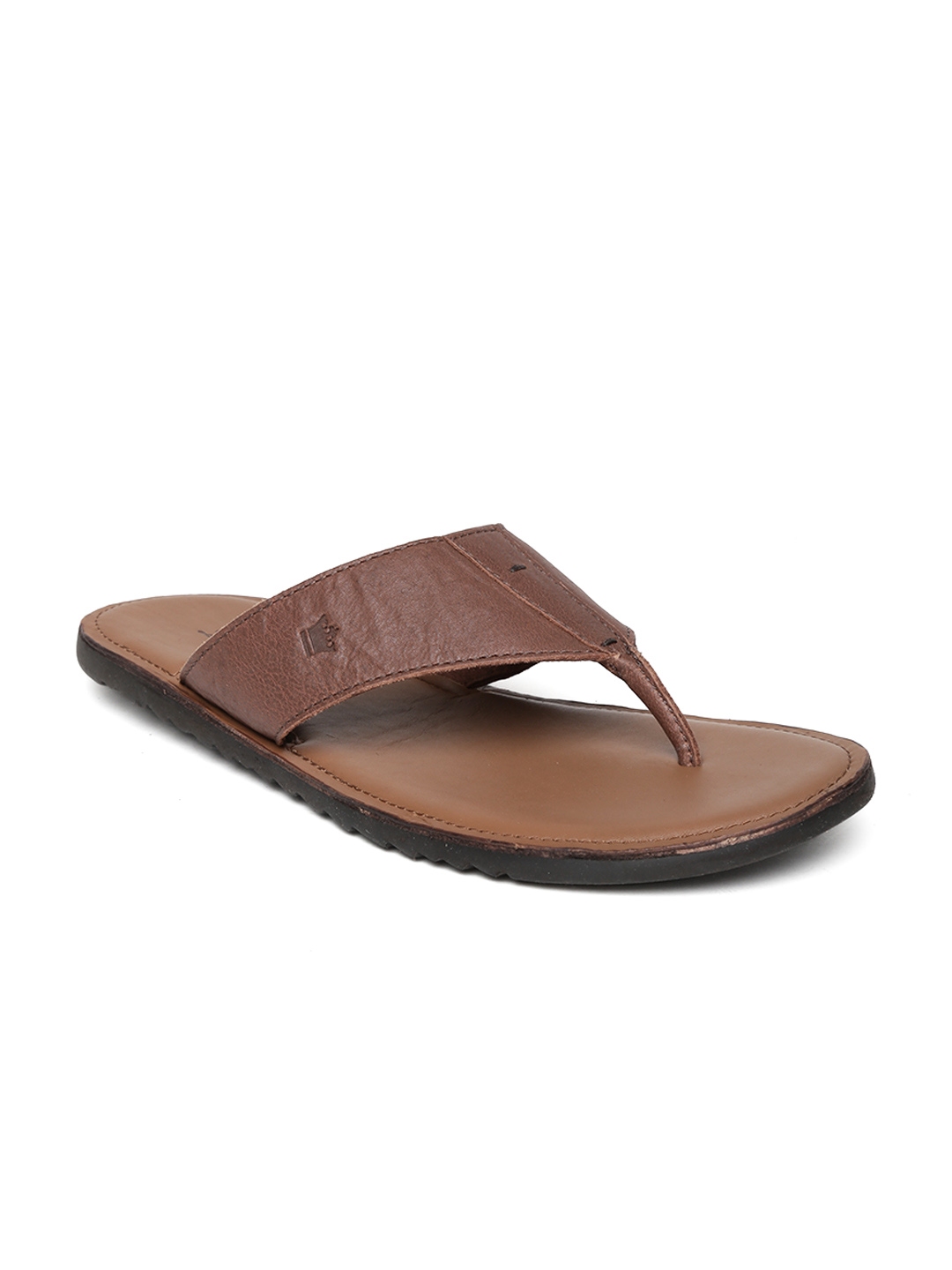 louis philippe men's leather sandals and floaters