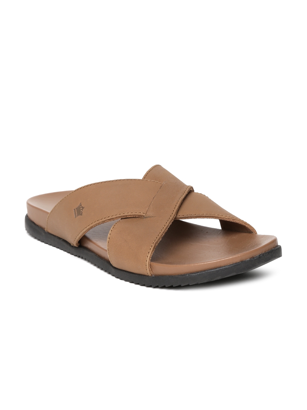 louis philippe men's leather sandals and floaters