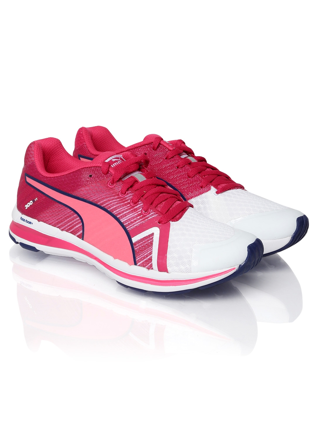 puma shoes women's pink and white