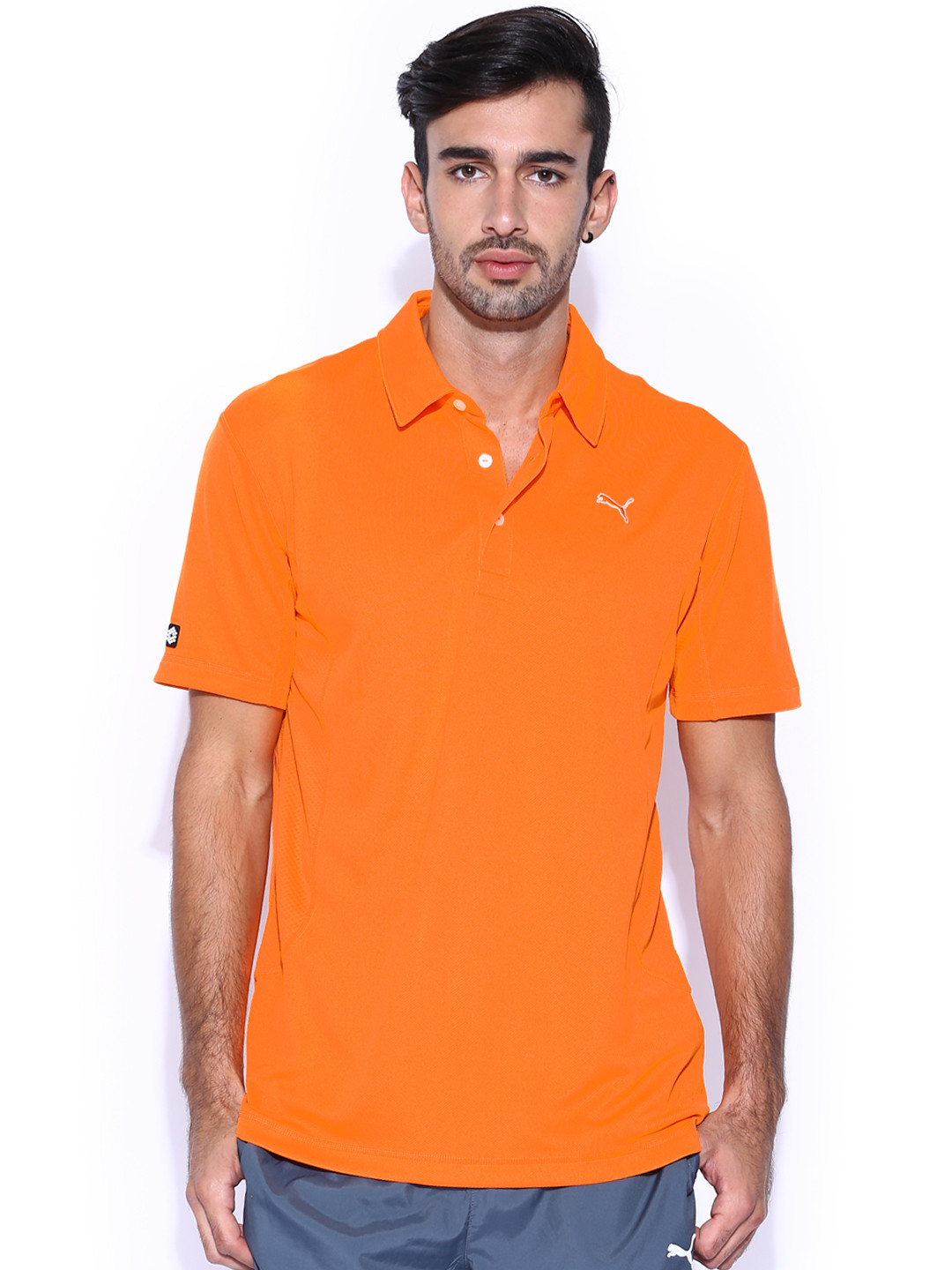 Buy PUMA Orange Golf Tech Polo T Shirt Tshirts for Men 716492 Myntra