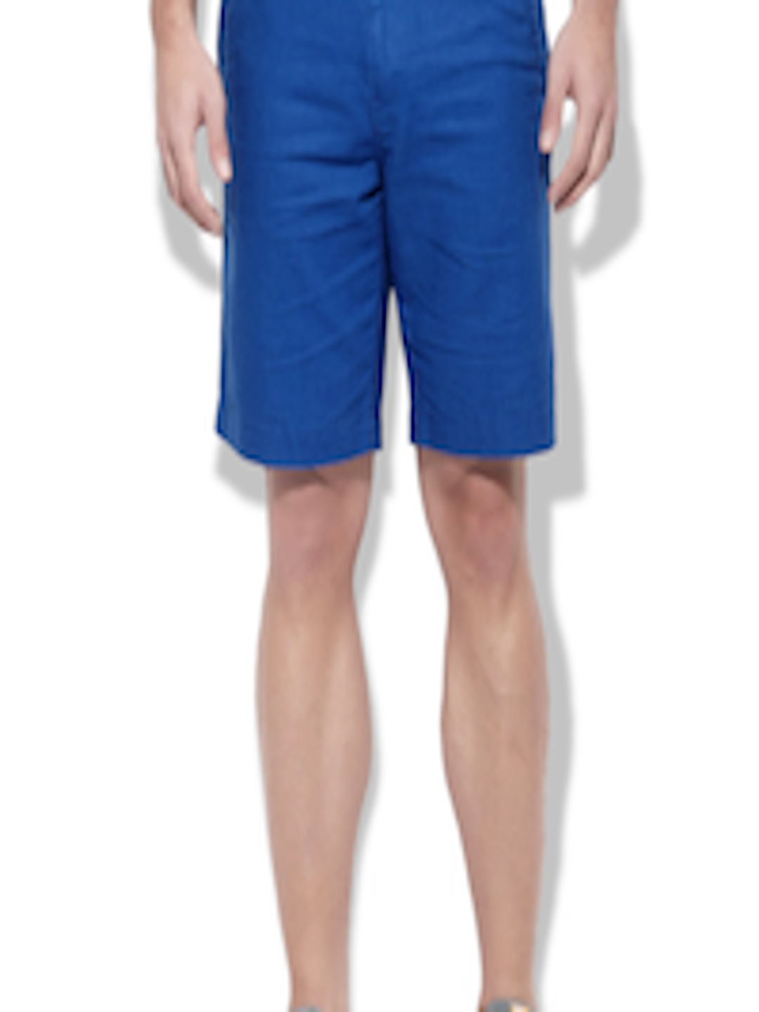 Buy United Colors Of Benetton Men Blue Linen Shorts - Shorts for Men ...