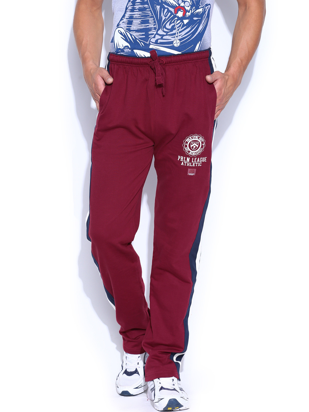 Buy Proline Varsity Men Maroon Track Pants Track Pants for Men 719001