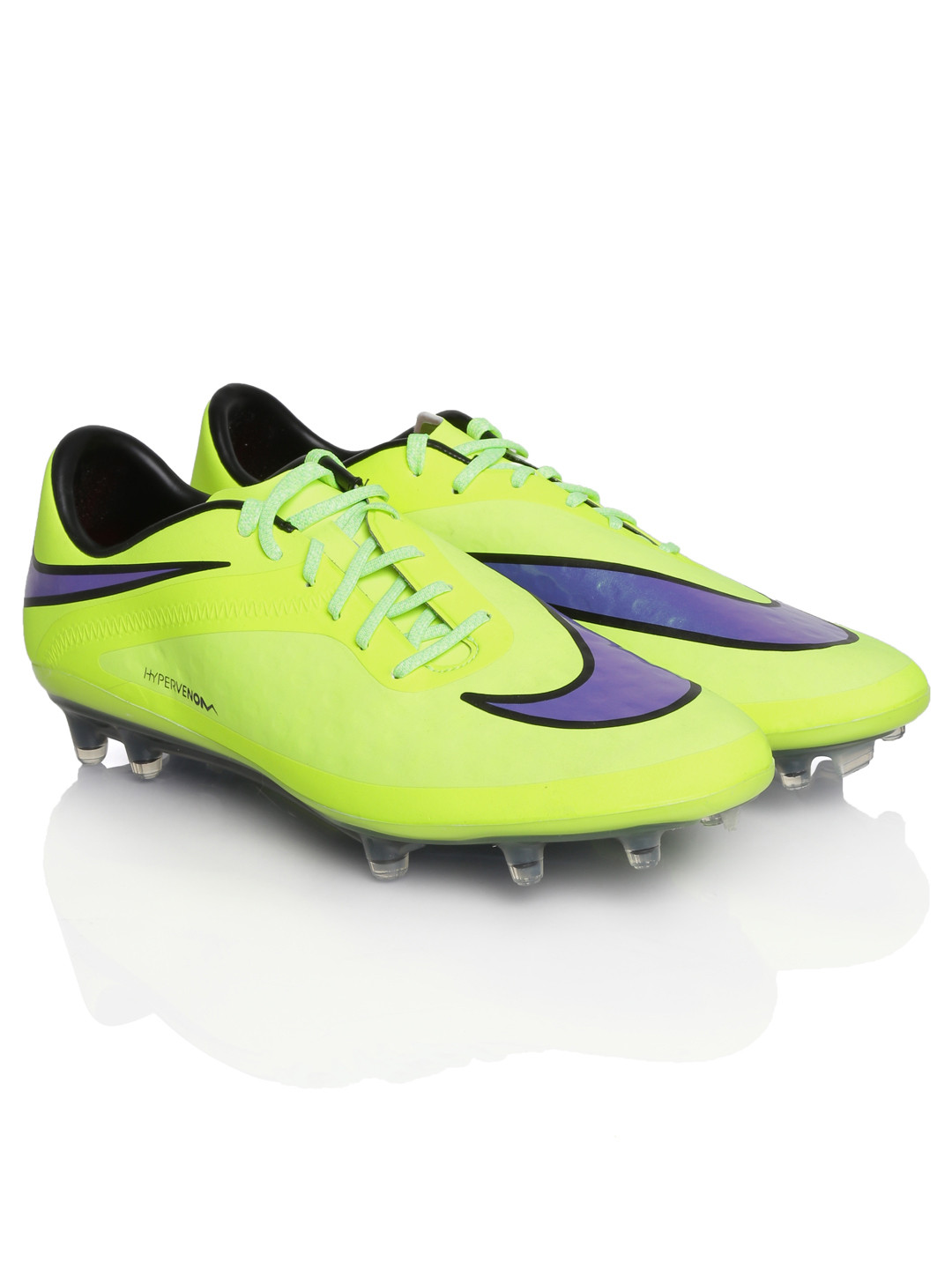 Buy Nike Men Neon Green Hypervenom Phatal FG Football Shoes Sports