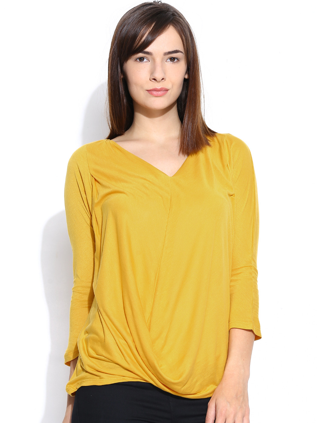 Buy Annabelle By Pantaloons Mustard Yellow Women Yellow Top Tops for Women 738105 Myntra