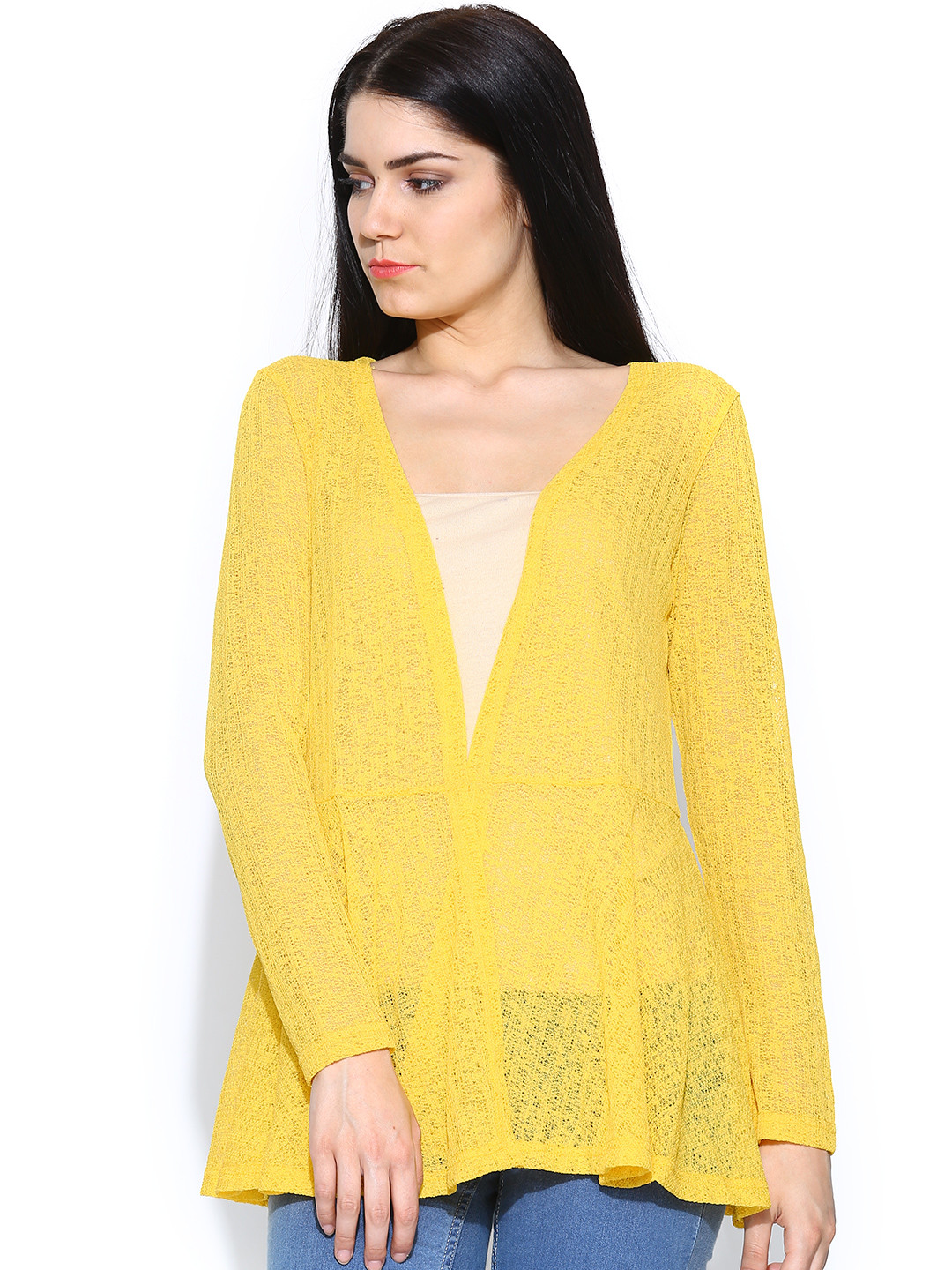 Buy Global Desi Yellow Shrug Shrug for Women 752531 Myntra