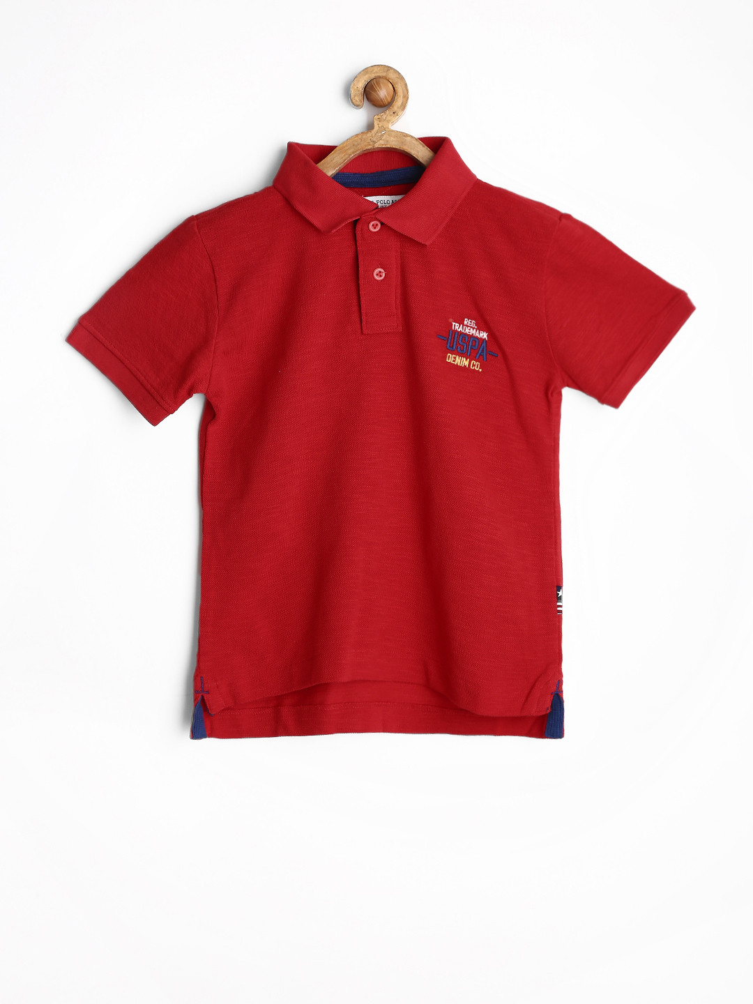 Buy U.S. Polo Assn. Kids Boys Red Polo Pure Cotton T Shirt Tshirts