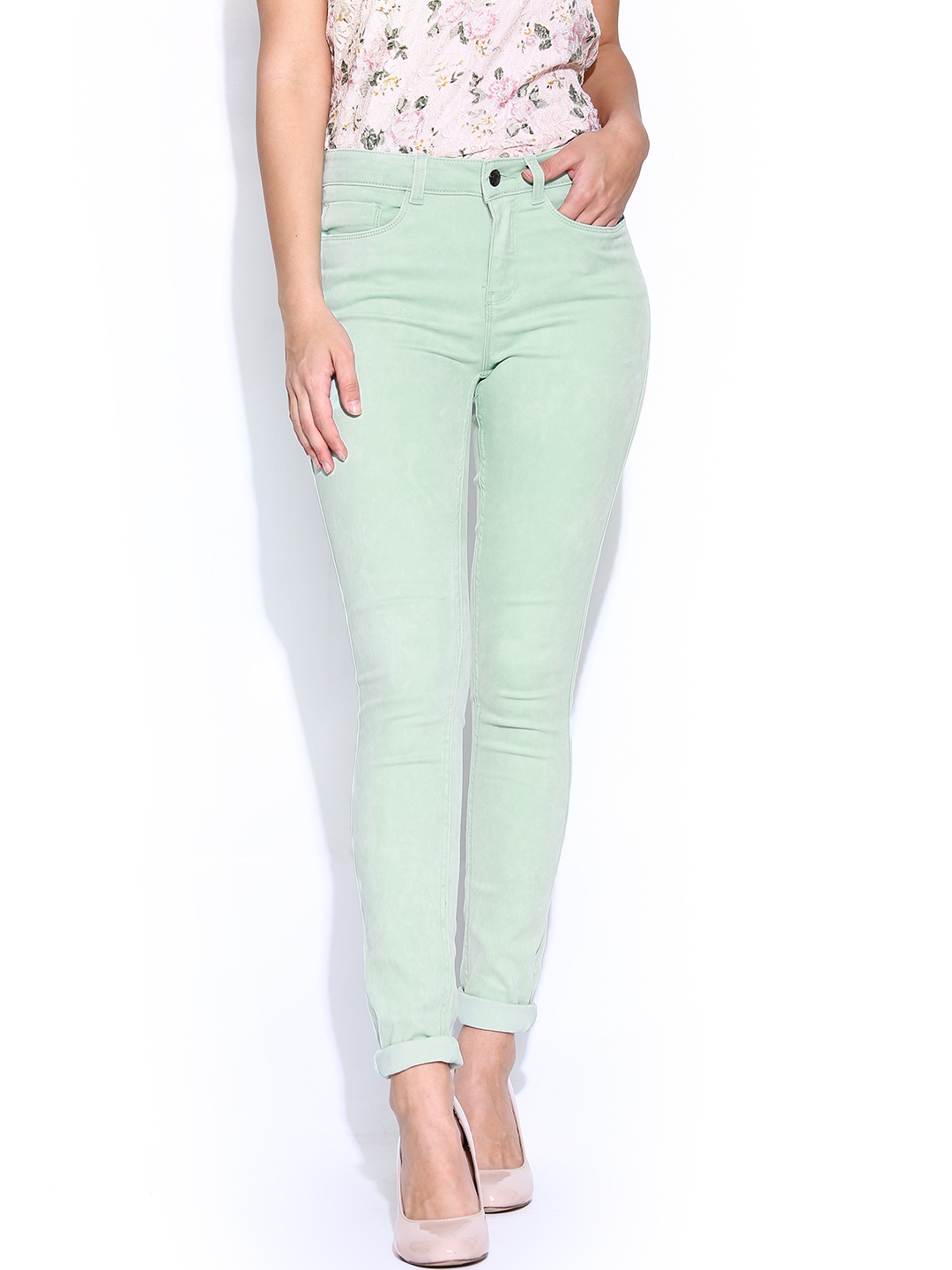 vero moda coated jeans