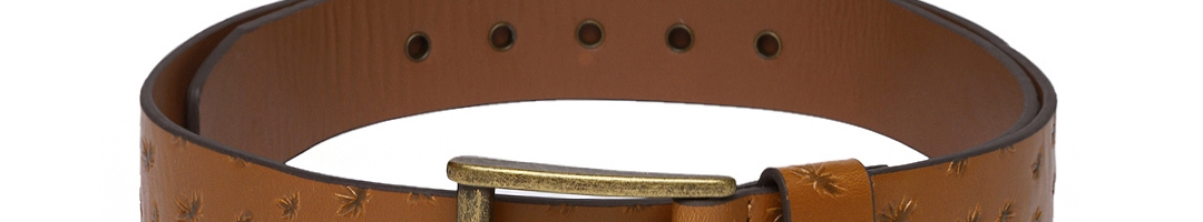 Buy Vans Men Tan Brown Leather Belt - Belts for Men 758811 | Myntra