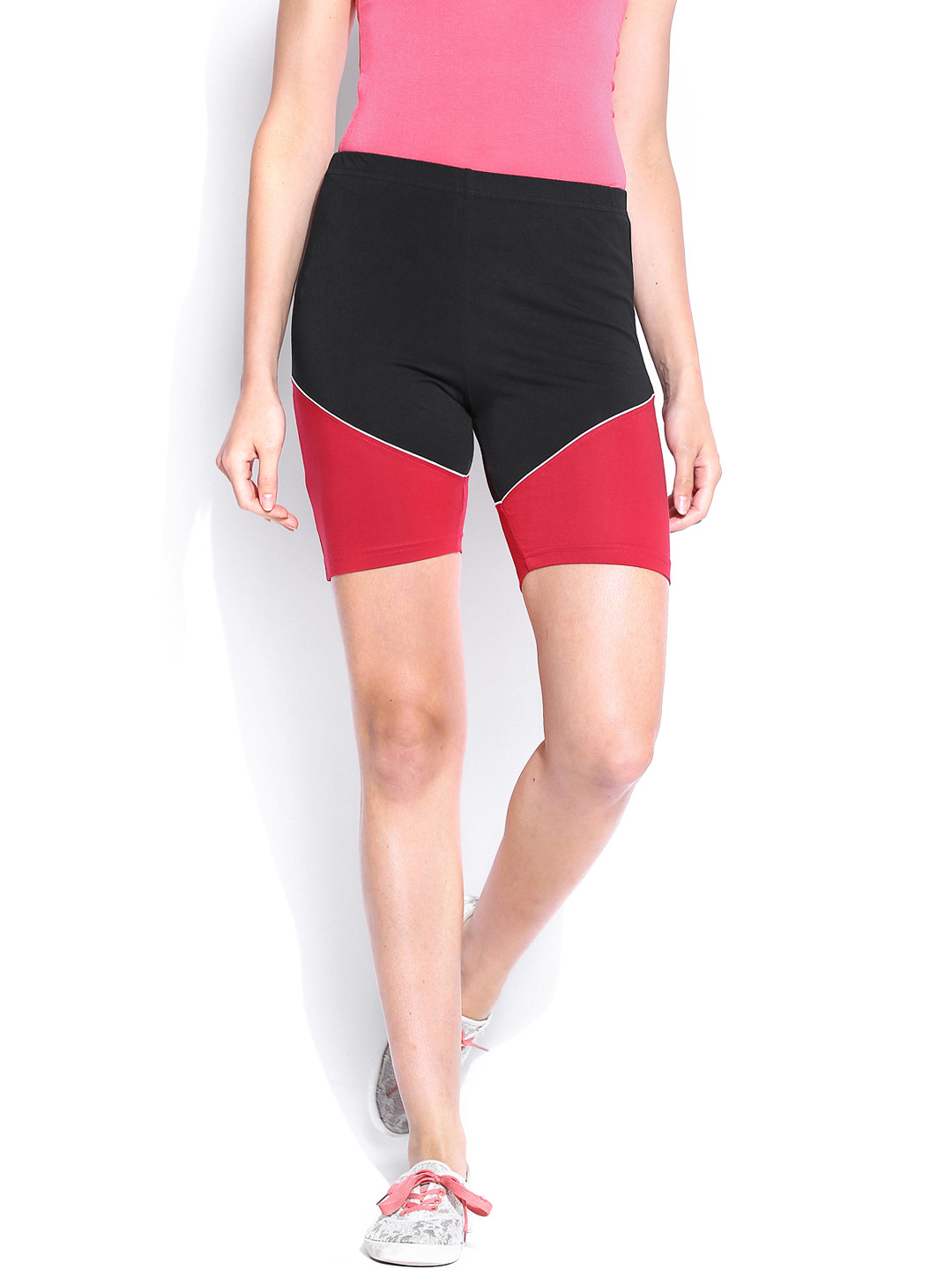 Buy Espresso Women Black & Red Shorts Shorts for Women 760529 Myntra