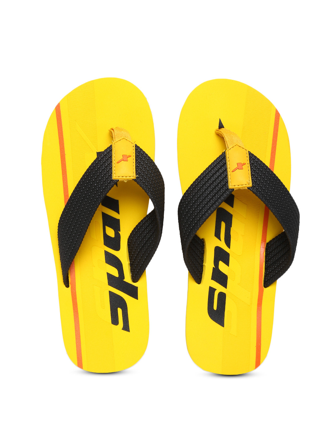 Buy Sparx Men Black & Yellow Printed Flip Flops - Flip Flops for Men 765415 | Myntra