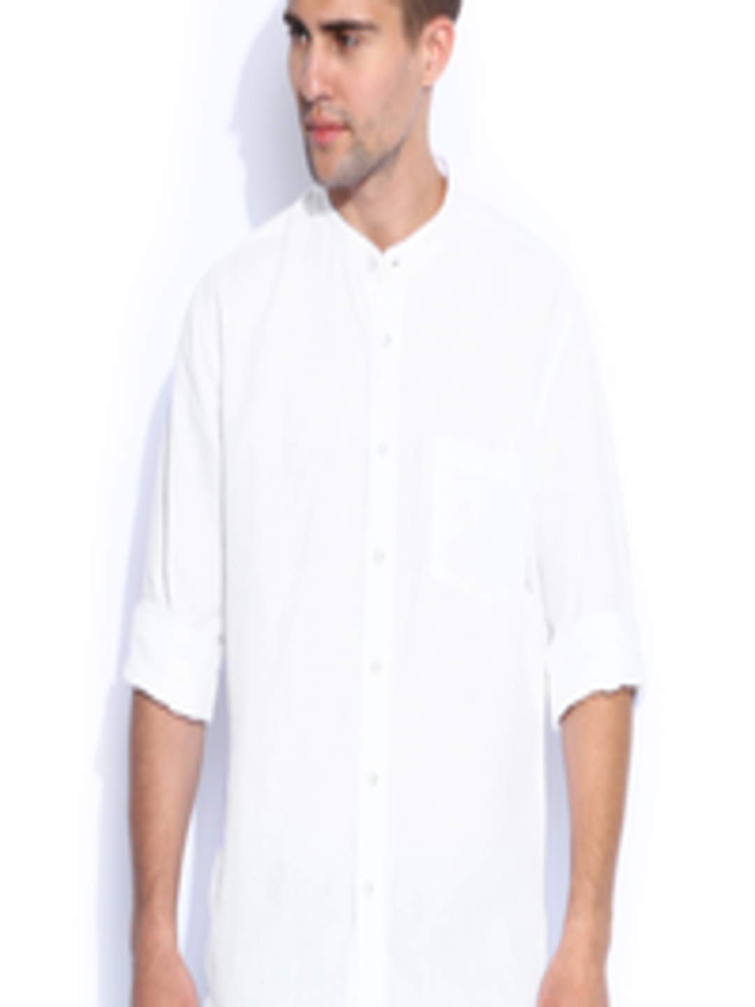 Buy Fabindia Men White Fitted Casual Shirt - Shirts for Men 776591 | Myntra