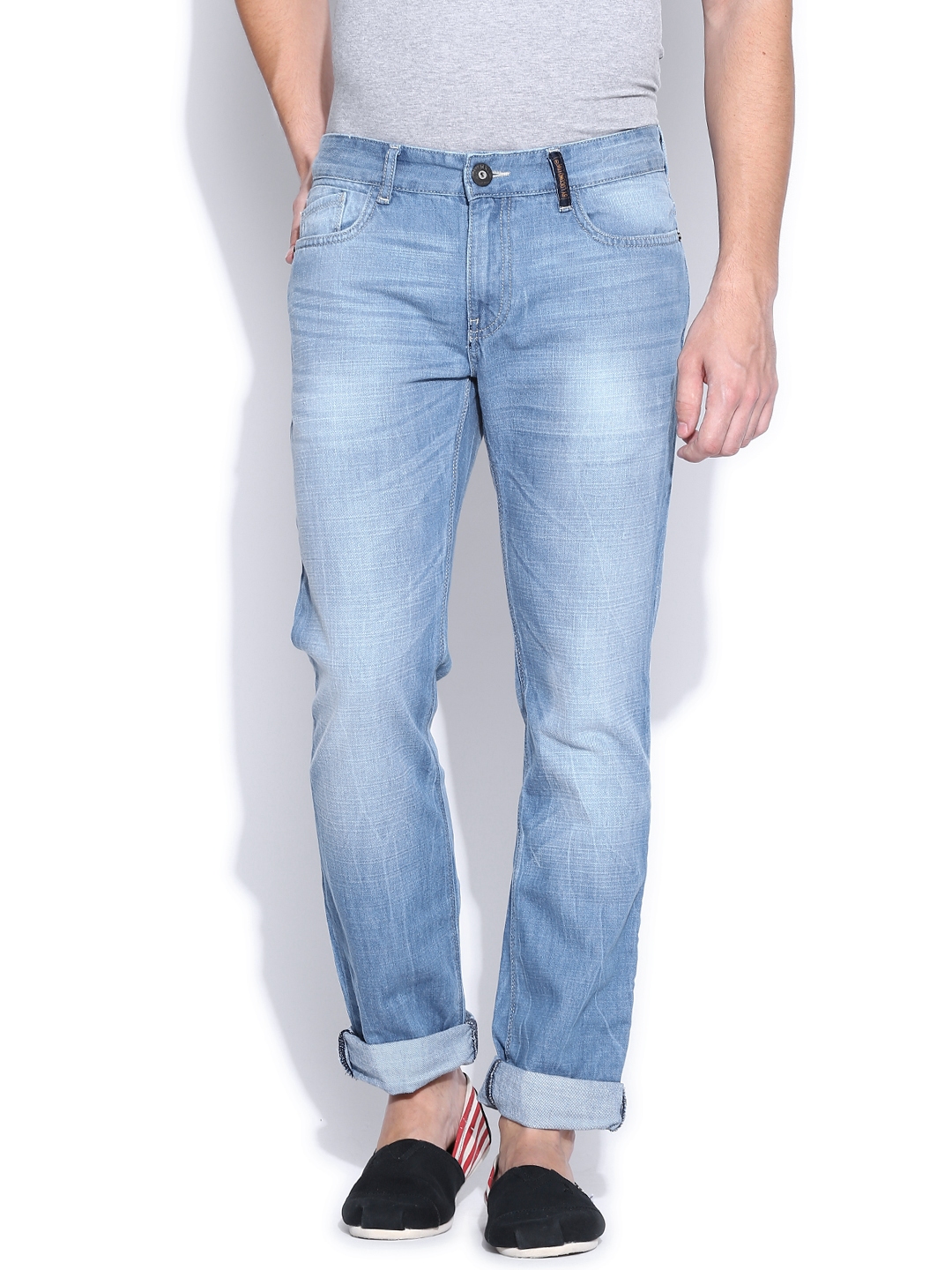 Buy Locomotive Men Blue Slim Straight Fit Jeans - Jeans for Men 785463 ...