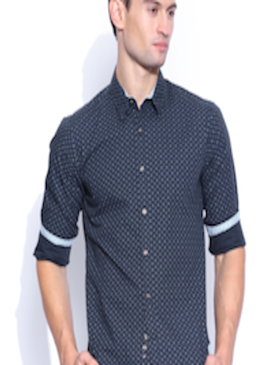 Buy United Colors Of Benetton Navy Printed Casual Shirt - Shirts for ...