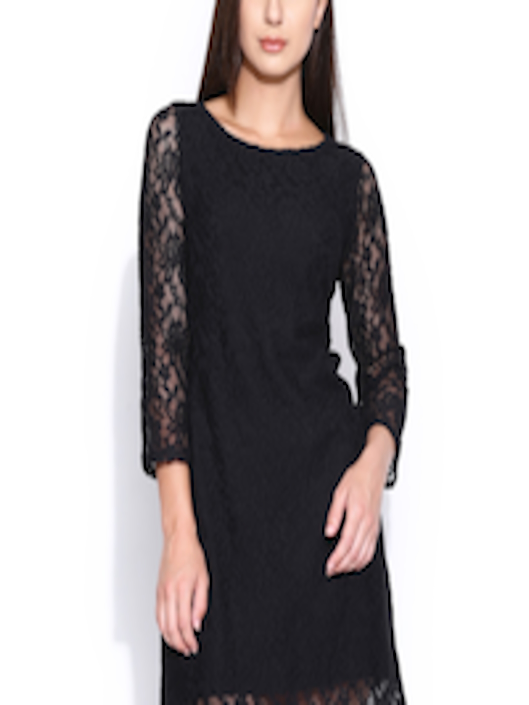 Buy United Colors Of Benetton Black Lace Shift Dress - Dresses for ...
