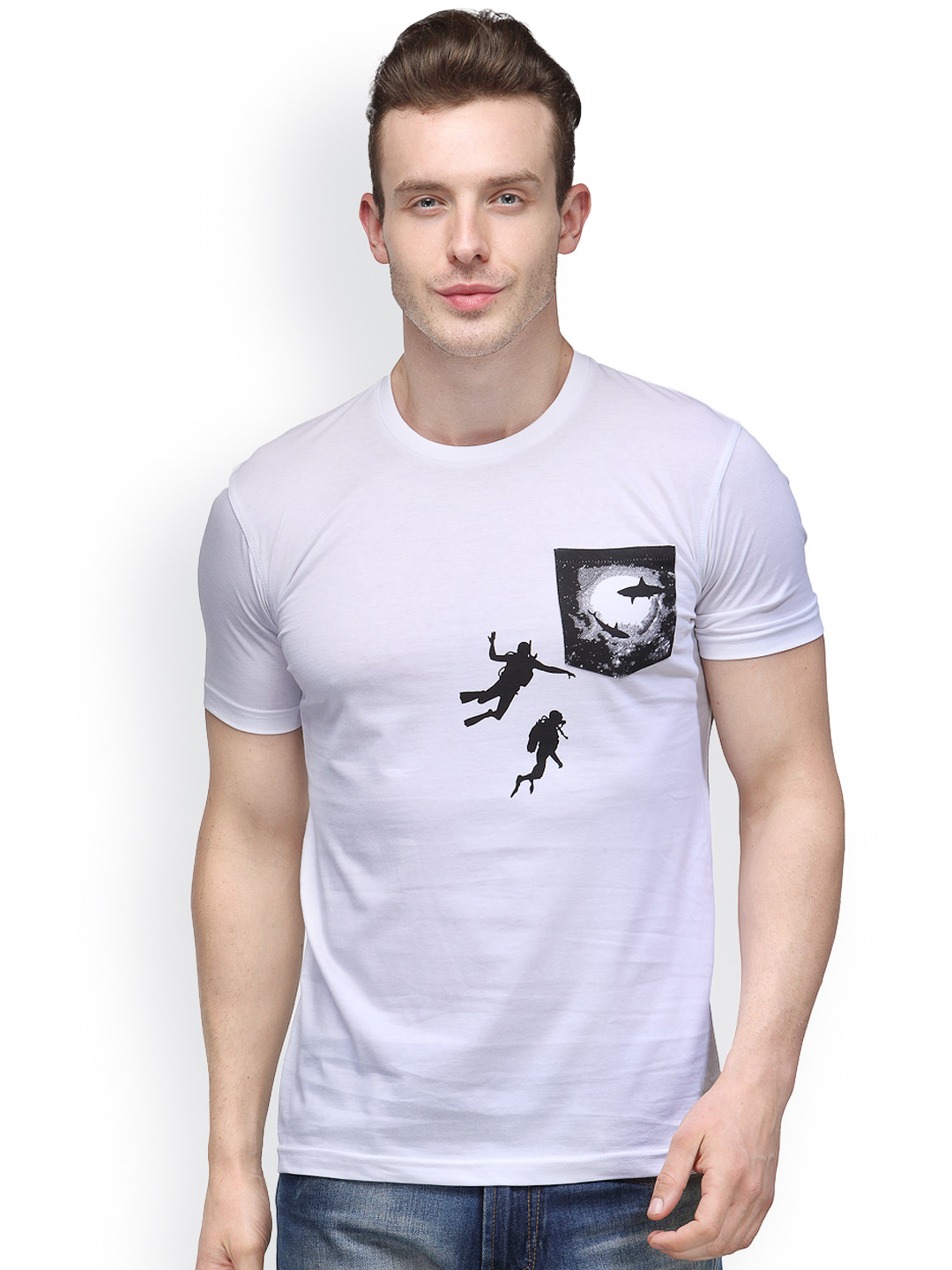Buy Slingshot Men White T Shirt Tshirts for Men 797887 Myntra