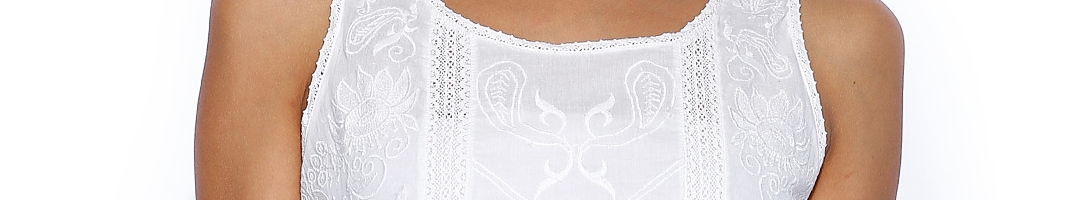 Buy ONLY Off White Embroidered Lace Crop Top - Tops for Women 800766 ...