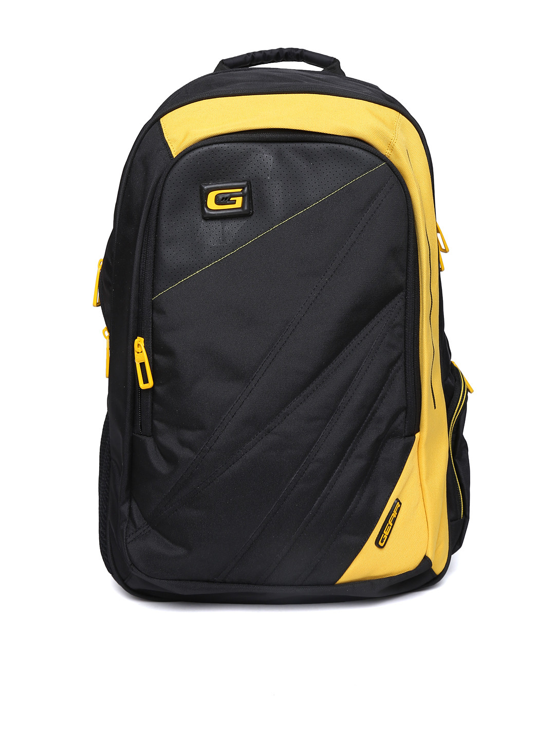 Buy Gear Unisex Black & Yellow Waterproof Backpack Backpacks for