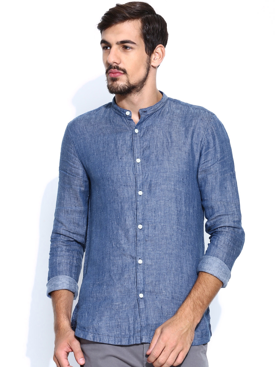 Buy Blackberrys Blue Slim Fit Casual Shirt - Shirts for Men 811384 | Myntra