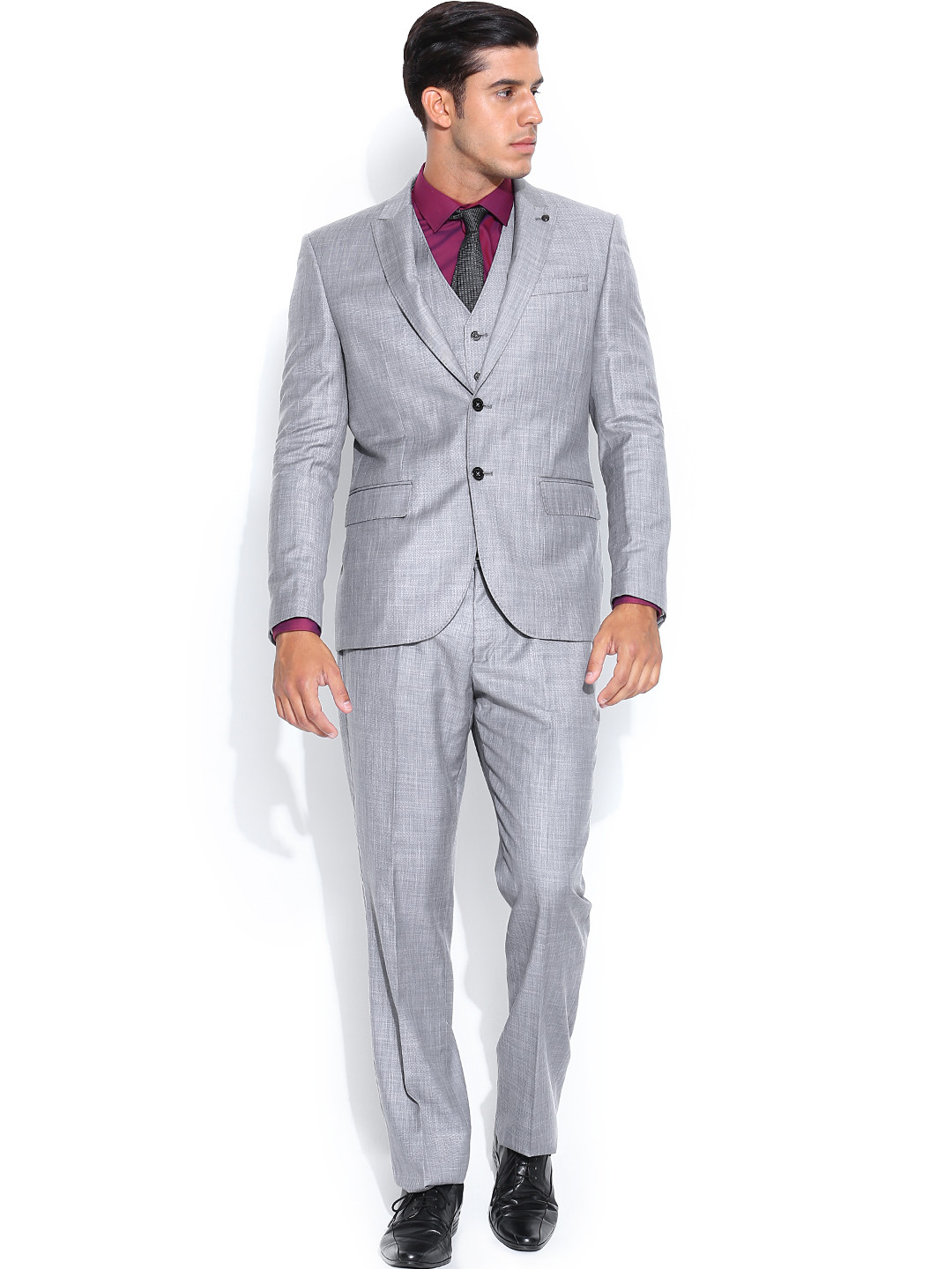Buy Blackberrys Grey Slim Fit Formal Suit Suits for Men 811402 Myntra