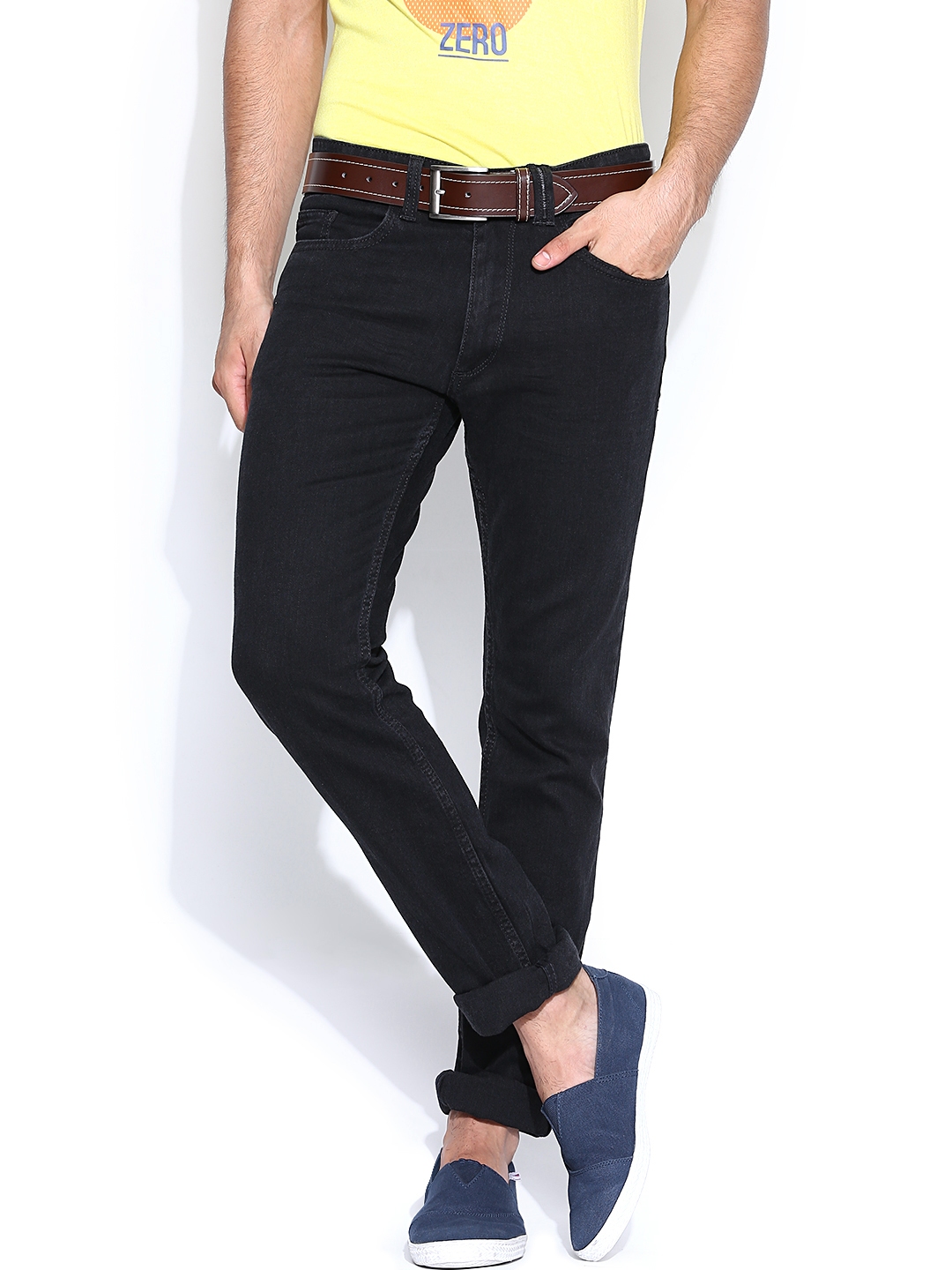 Buy Locomotive Black Super Slim Jeans - Jeans for Men 813149 | Myntra