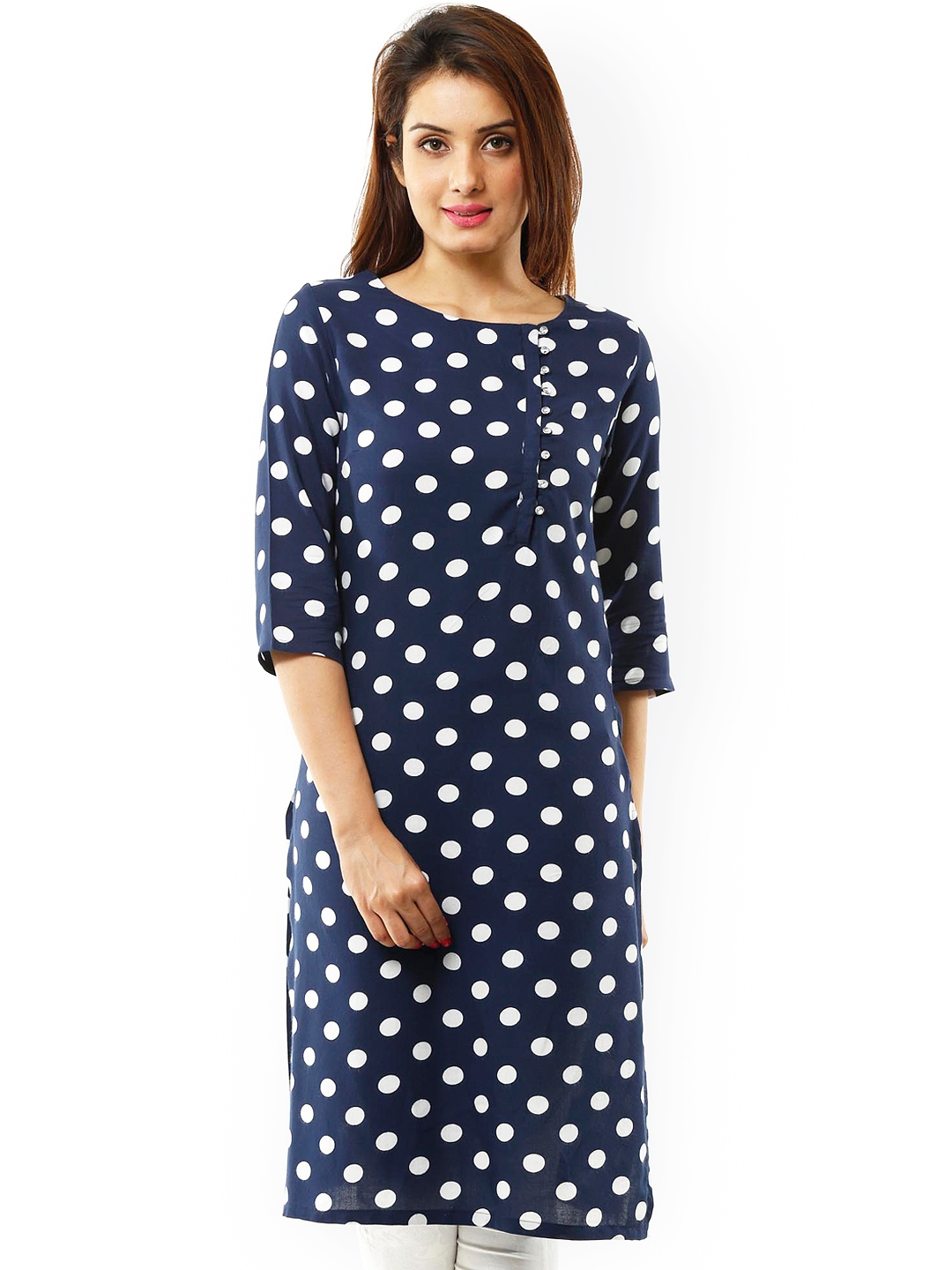 polka print kurti