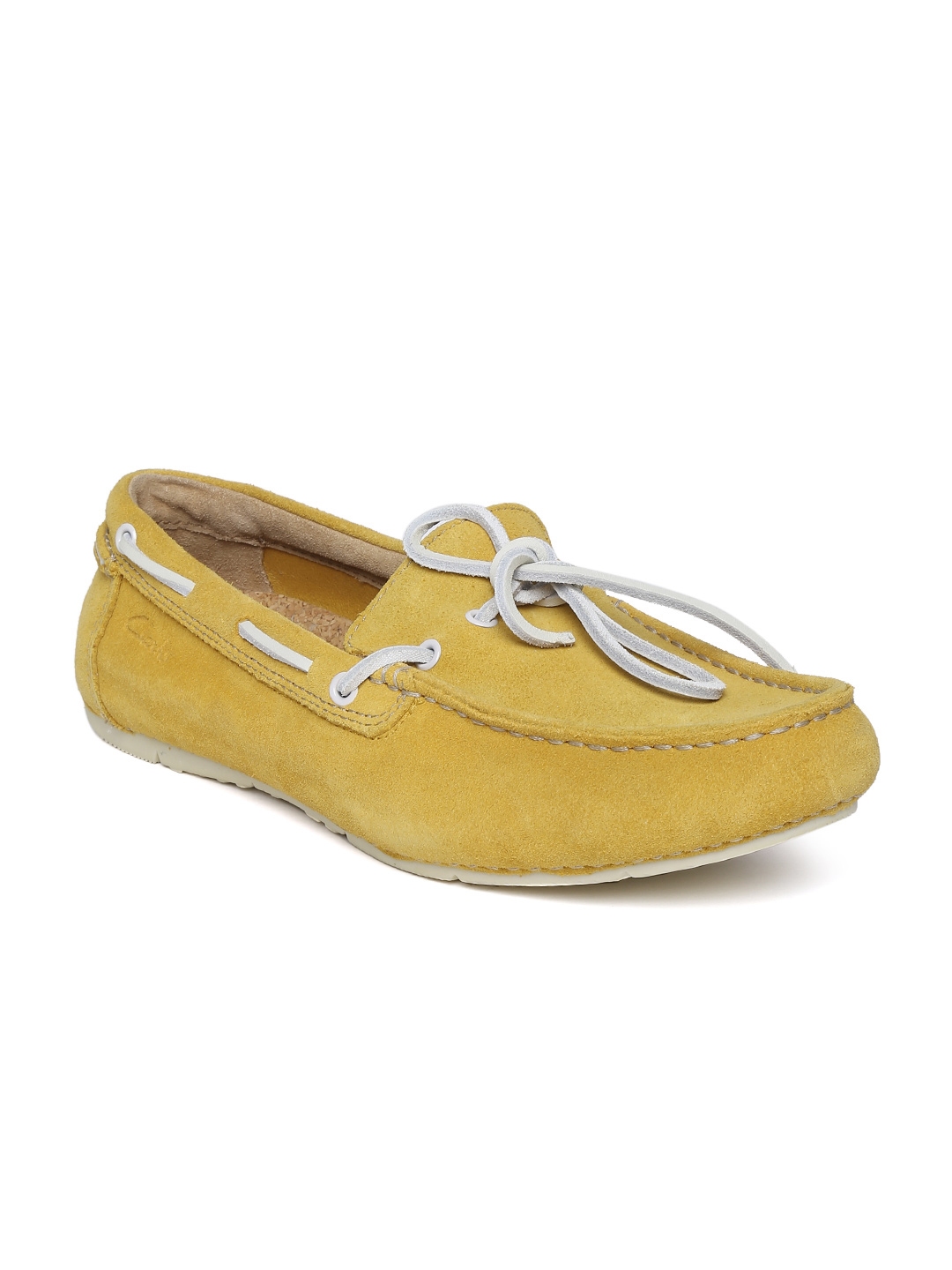 Buy Clarks Men Mustard Yellow Suede Boat Shoes - Casual Shoes for Men ...