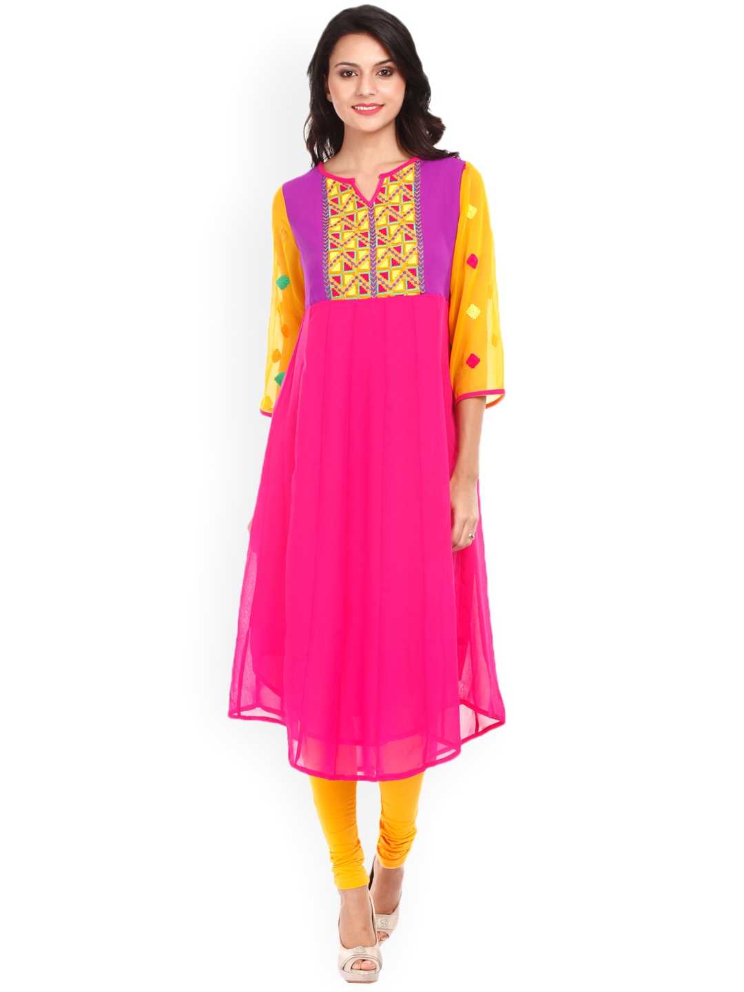myntra mustard kurti
