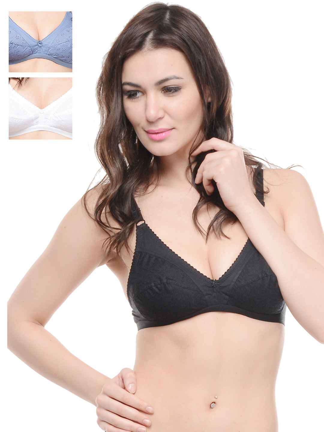 Buy Bodycare Pack Of 3 Full Coverage Bras E5501WBIN Bra for Women
