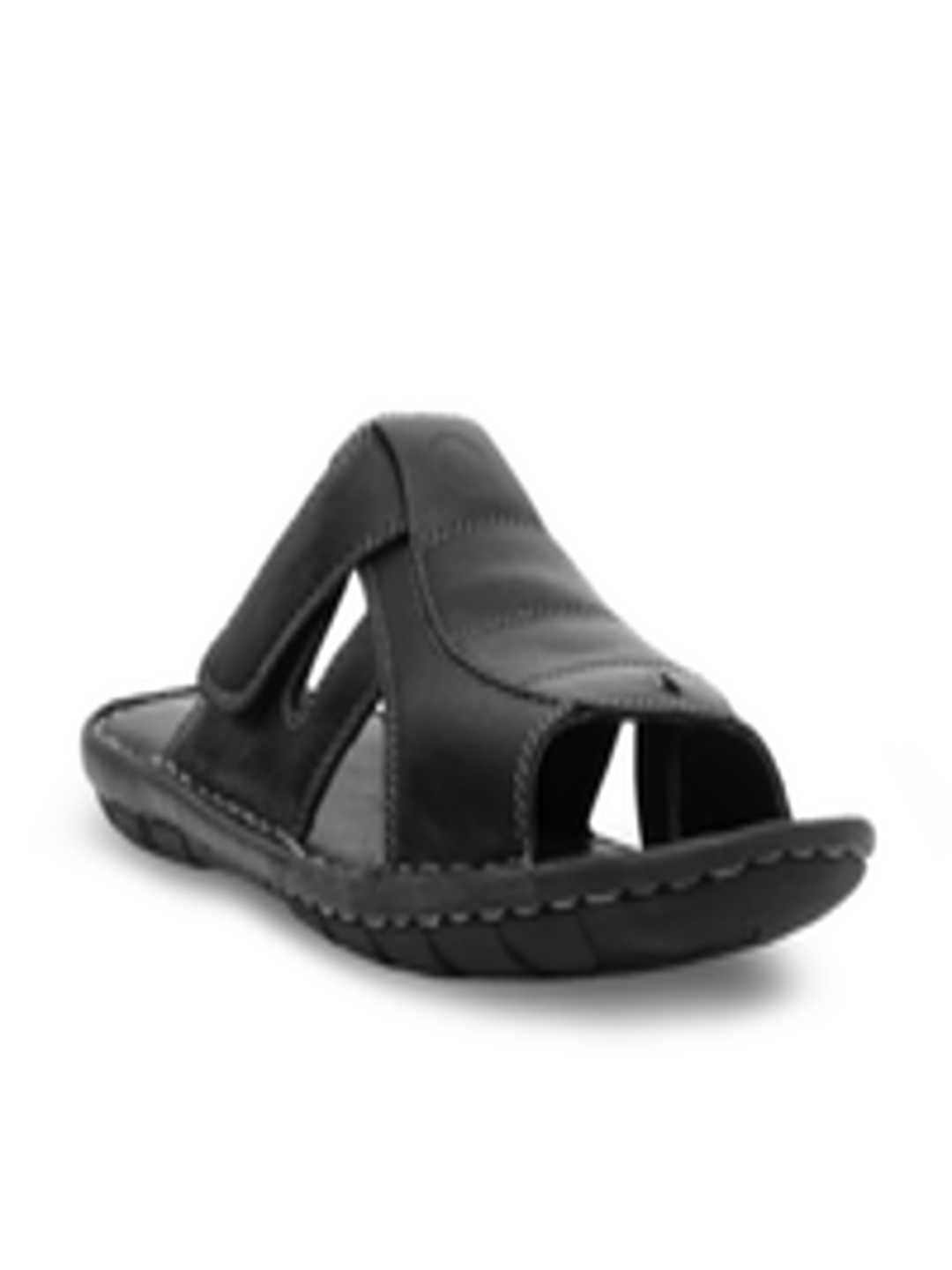 Buy Ventoland Men Black Leather Sandals - Sandals for Men 829762 | Myntra