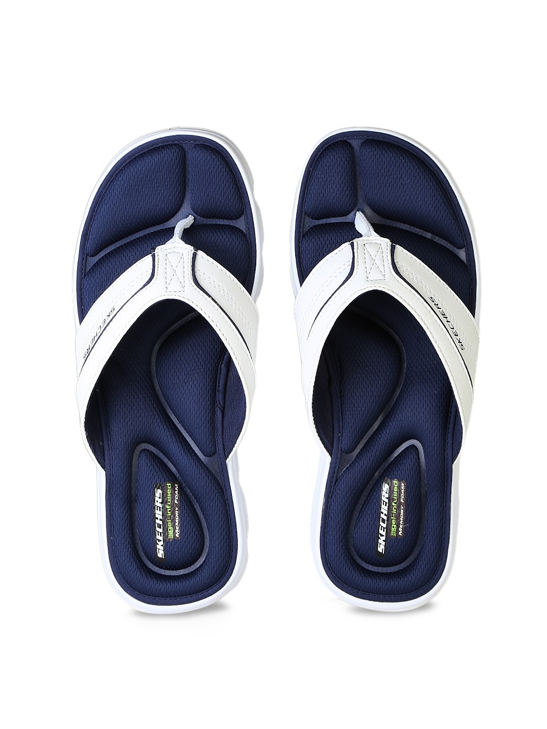 Buy Skechers Men White Sandals - Flip Flops for Men 841238 | Myntra