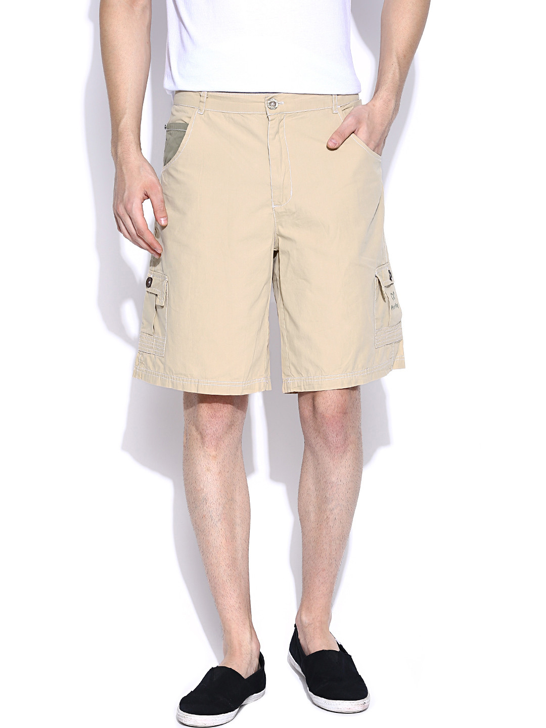 Buy Pure Play Beige Cargo Shorts Shorts for Men 843483 Myntra