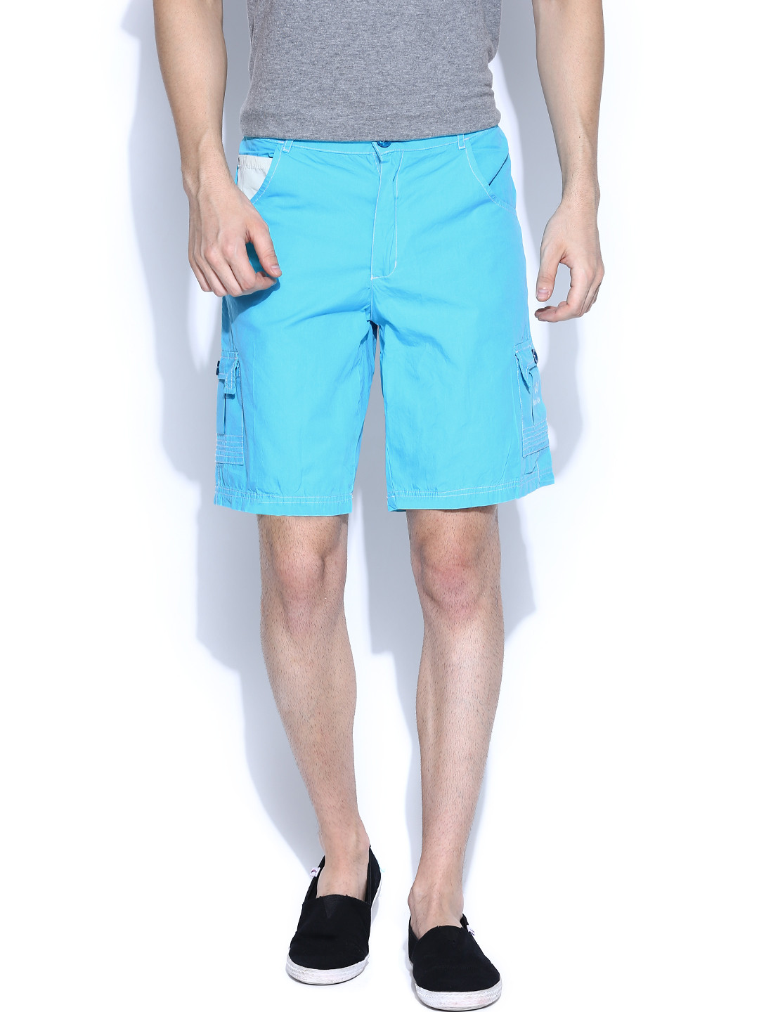 Buy Pure Play Turquoise Blue Cargo Shorts Shorts for Men 843484 Myntra