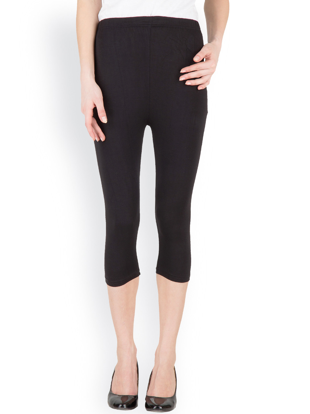Buy Castle Women Black Regular Fit Solid Capris Capris for Women