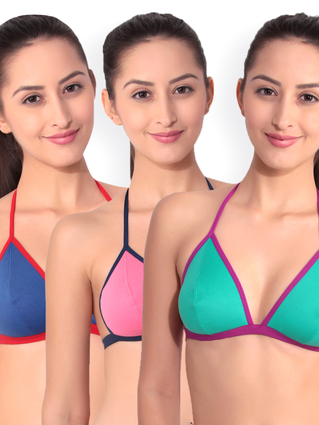 Buy Floret Pack Of 3 Bikini Bras 3015 Bra for Women 851464 Myntra