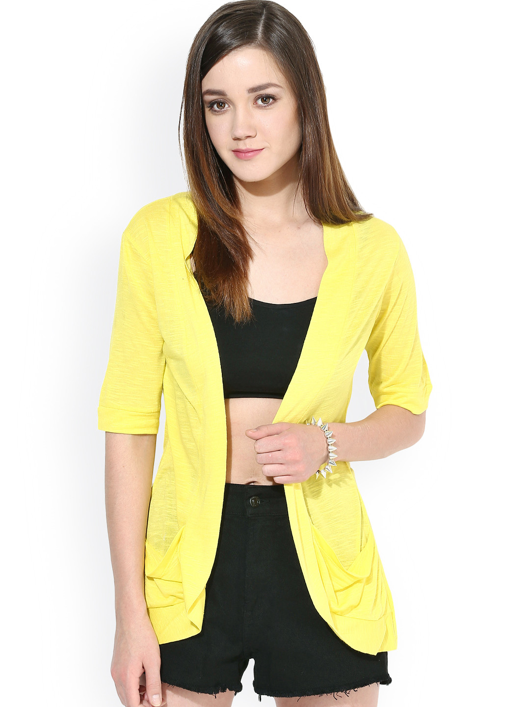 Buy Trend 18 Yellow Shrug Shrug for Women 857964 Myntra