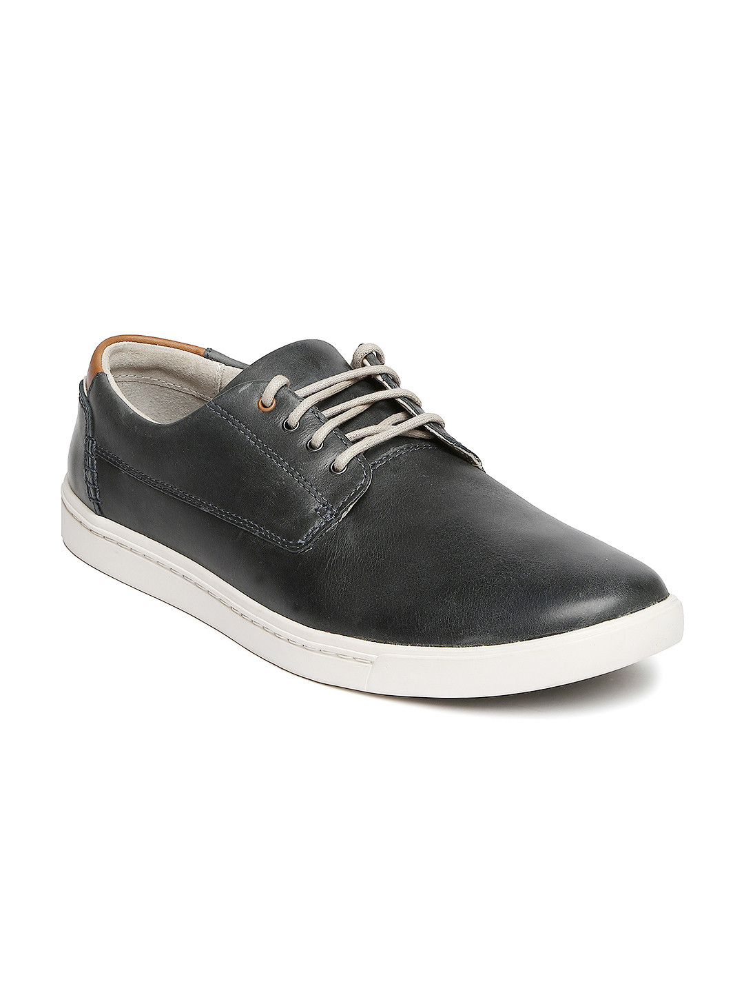 Buy Clarks Men Charcoal Grey Leather Sneakers Casual Shoes for Men