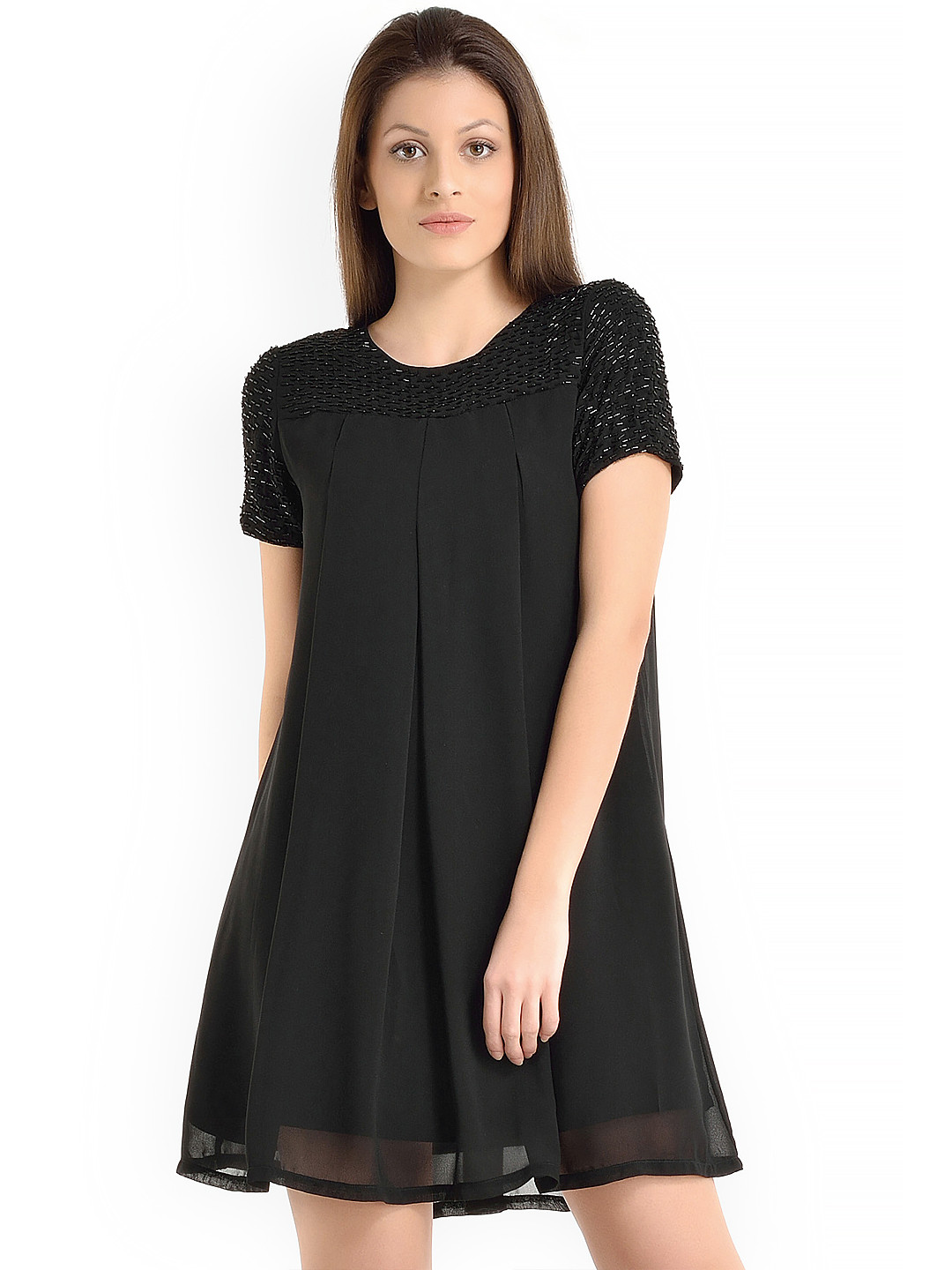 Buy Kazo Black Angelina A Line Dress Dresses for Women 860856 Myntra