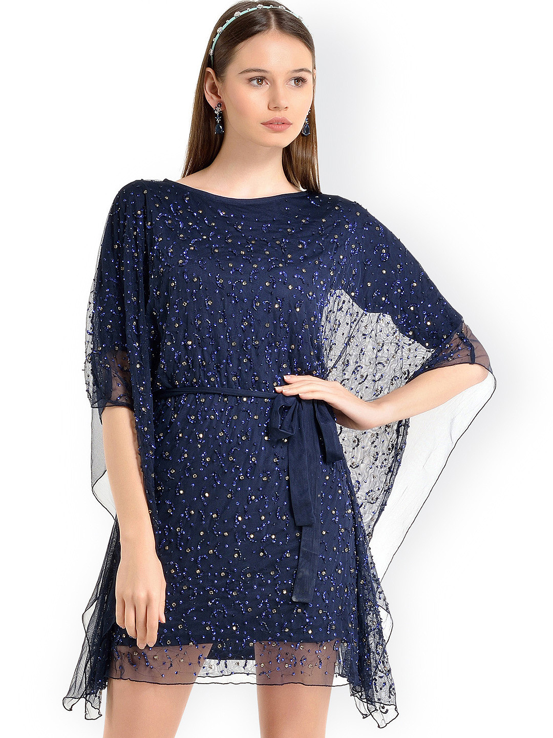 Buy Kazo Blue Kaftan Dress Dresses for Women 860877 Myntra