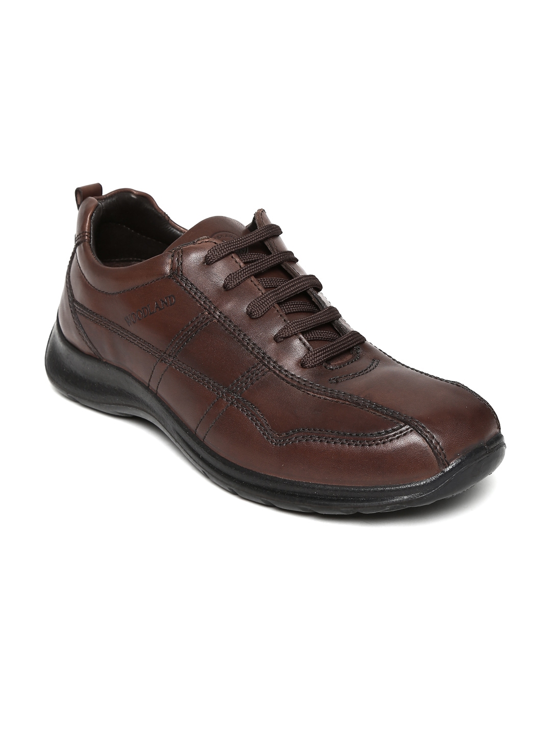 Buy Woodland Men Dark Brown Leather Casual Shoes - Casual Shoes for Men ...