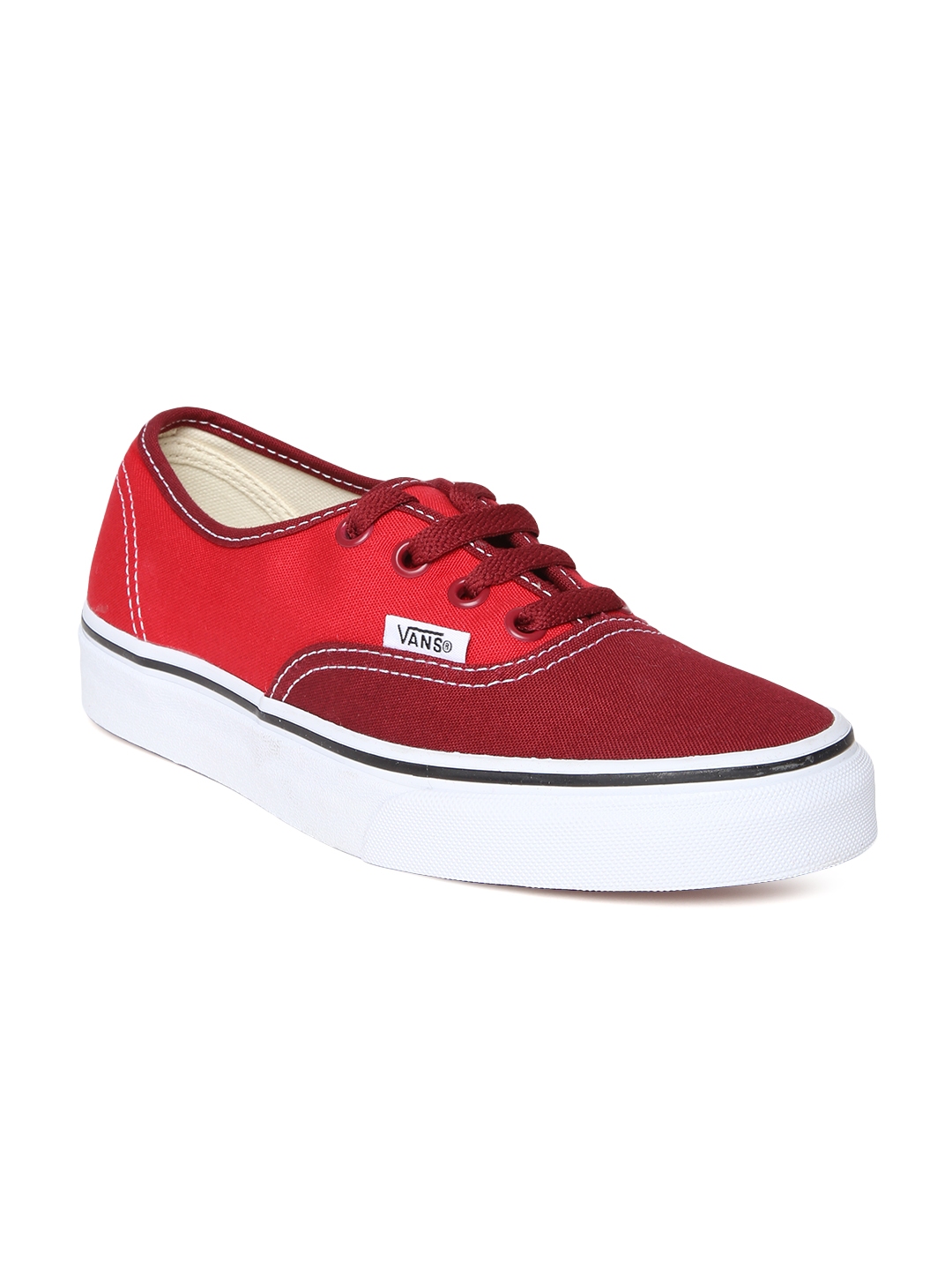 Buy Vans Unisex Red Canvas Sneakers - Casual Shoes for Unisex 870146 ...