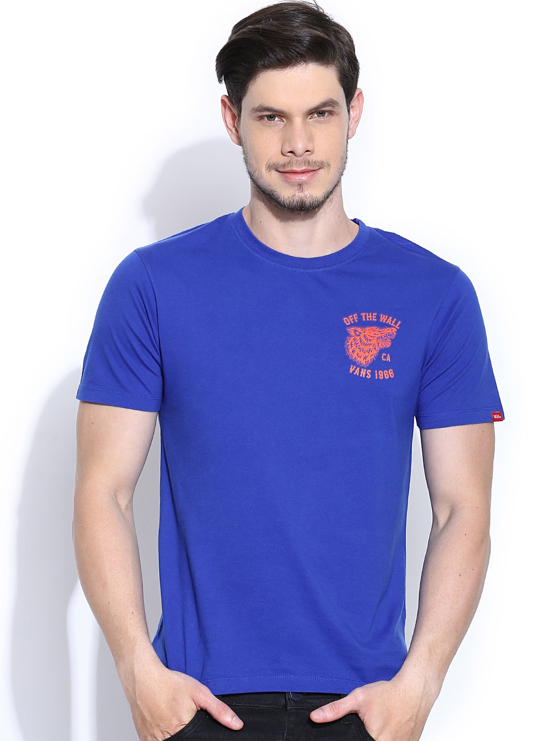 Buy Vans Blue Printed Pure Cotton T Shirt - Tshirts for Men 870292 | Myntra
