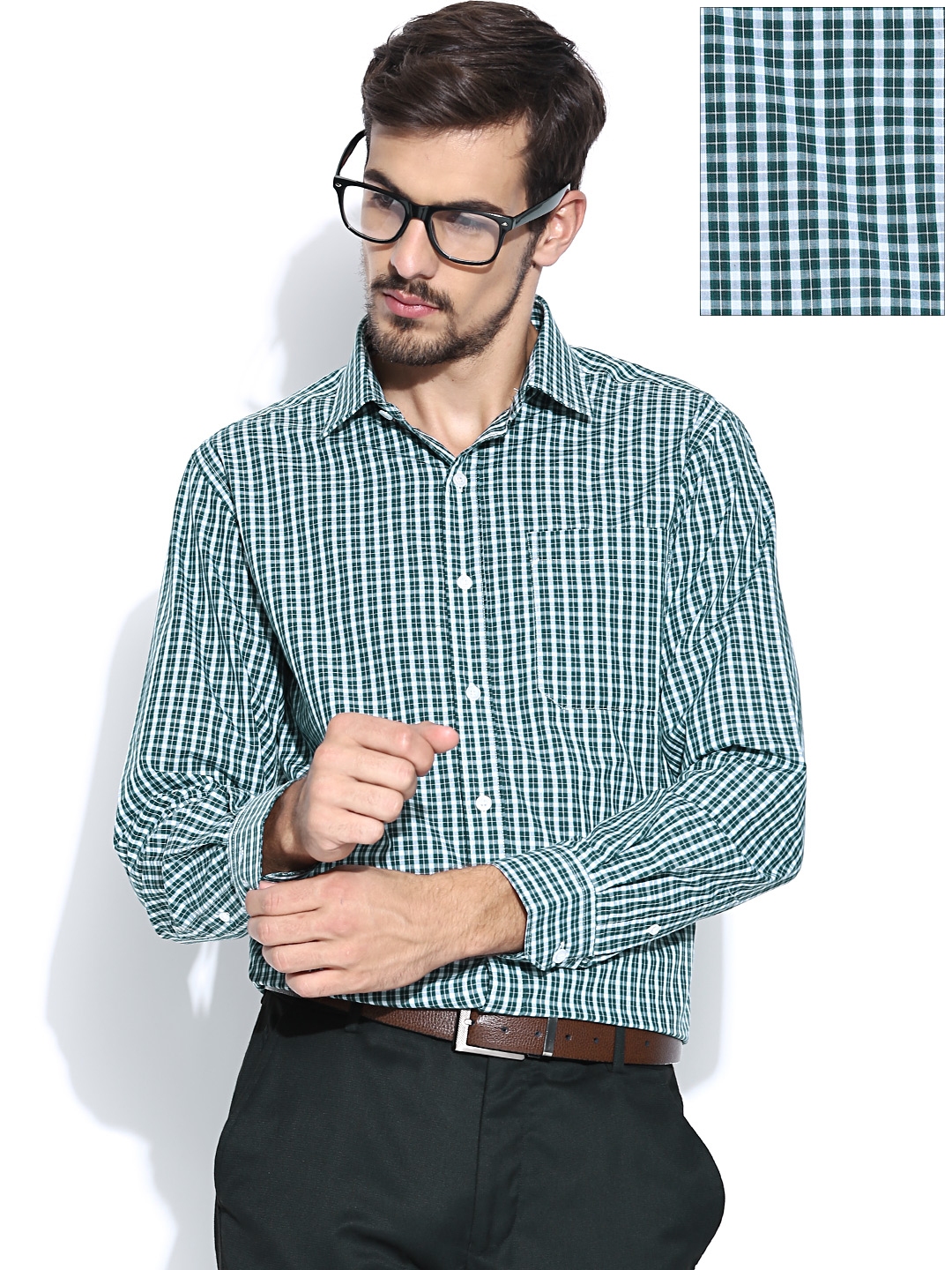 green and white shirt men's