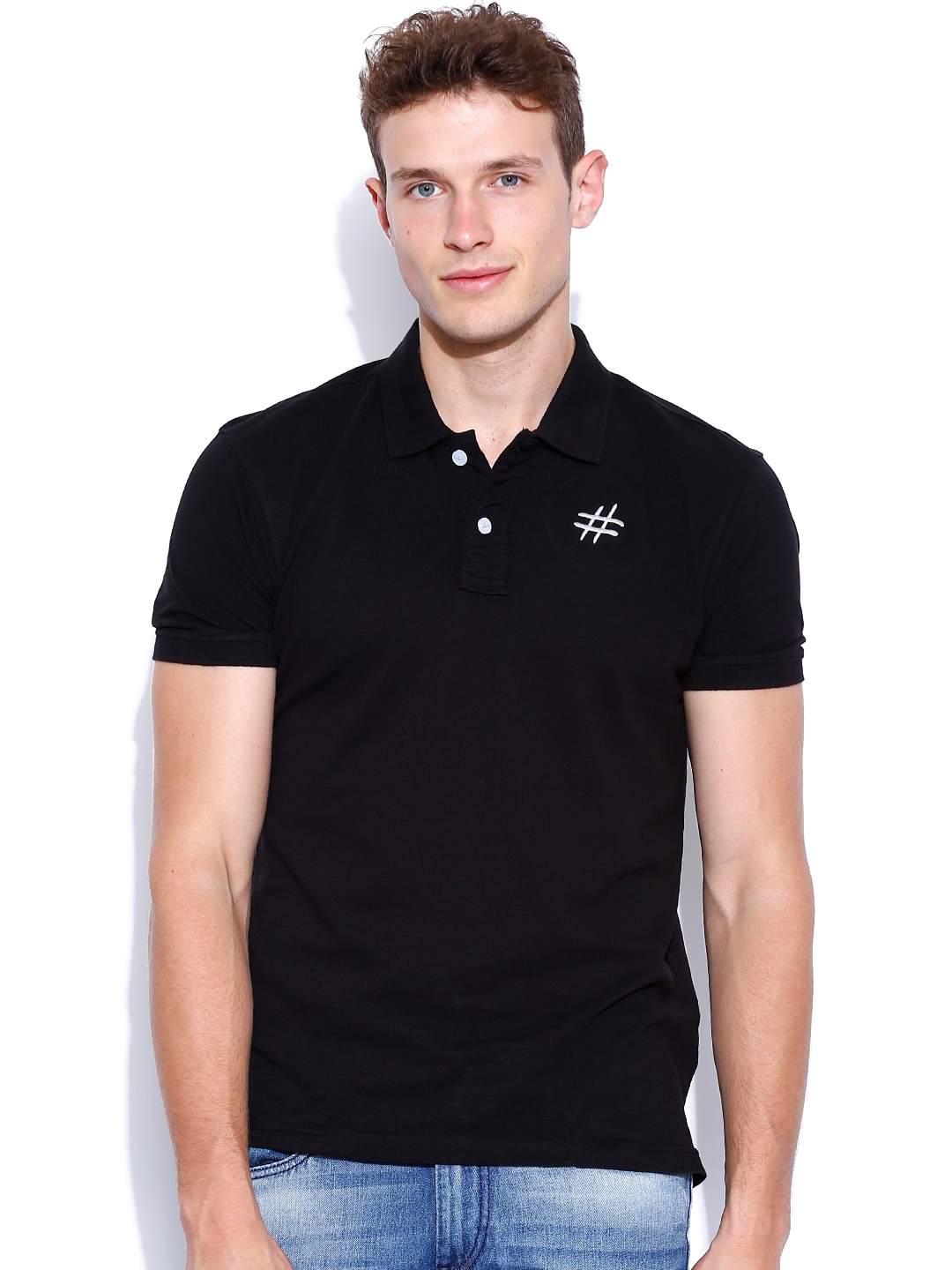 black polo t shirt for men