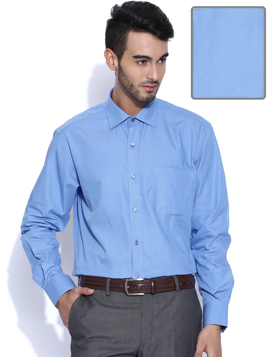 Buy Wills Lifestyle Blue Formal Shirt - Shirts for Men 885124 | Myntra