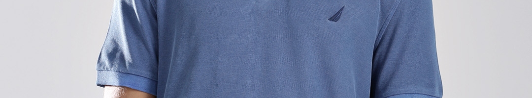 Buy Nautica Blue Slim Fit Polo Pure Cotton T Shirt - Tshirts for Men ...